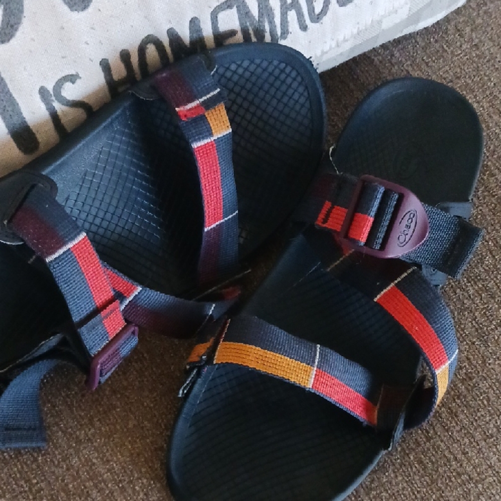Chaco Colorful Striped Sandals. Great Condition. Size 10.